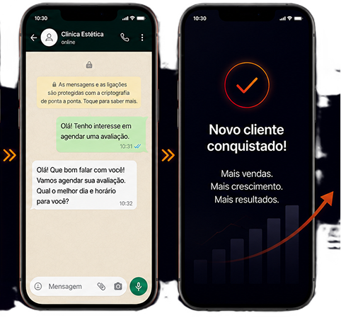 Mockup mobile do WhatsApp